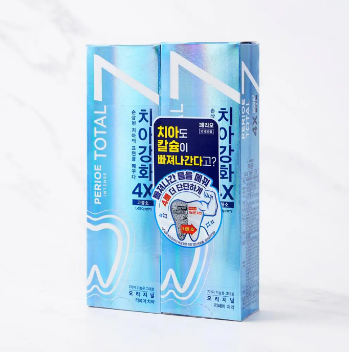 KEM ĐÁNH RĂNG HÀN QUỐC 7 TÁC DỤNG (phiên bản mới) TRẮNG SẠCH, BẢO VỆ RĂNG TOÀN DIỆN Kem Đánh Răng Perioe Total 7 Intense Original Repair Toothpaste 120g0G