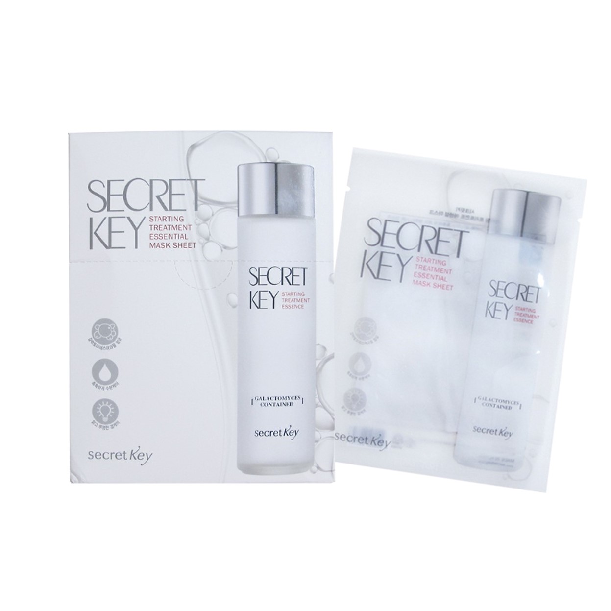 Combo 5 Mặt Nạ Dưỡng Trắng Da, Chống Lão Hóa Secret Key Starting Treatment Essential Mask Sheet 30g/miếng