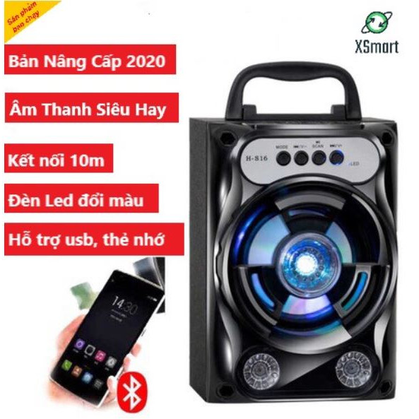 Loa Bluetooth Không Dây XSmart GS13 Pro Xách Tay Loại 1 Âm Thanh Hay Siêu Trầm, Led Nháy Theo Nhạc, Super Bass Nghe EDM, REMIX - Hàng Chính Hãng