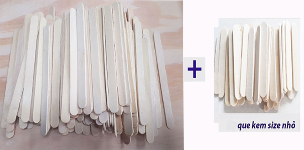 Que kem dài 11,5cm 500Gr tặng thêm 70 que kem size nhỏ que kem dùng làm các vật dụng handmade như mô hình nhà, hộp bút bằng que kem ...