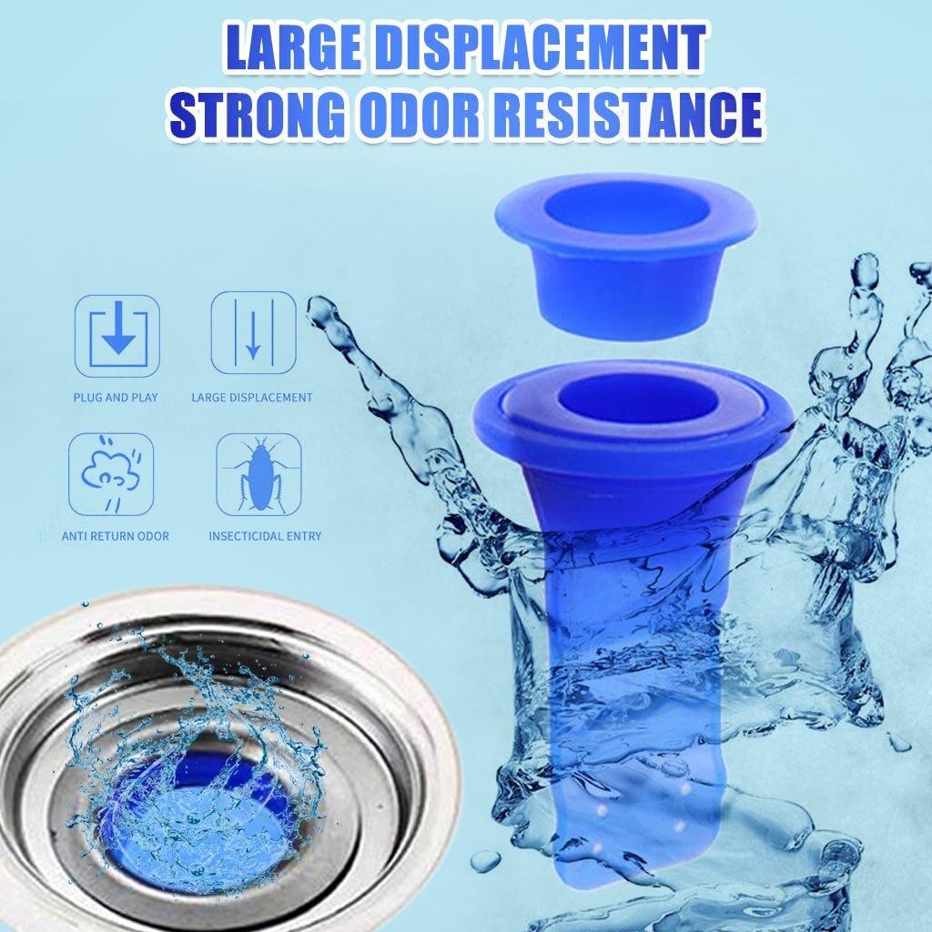 Kitchen Bathroom Deodorant Filter Silicone Shower Plug Sink Bathroom Sink Automatically open-close design
