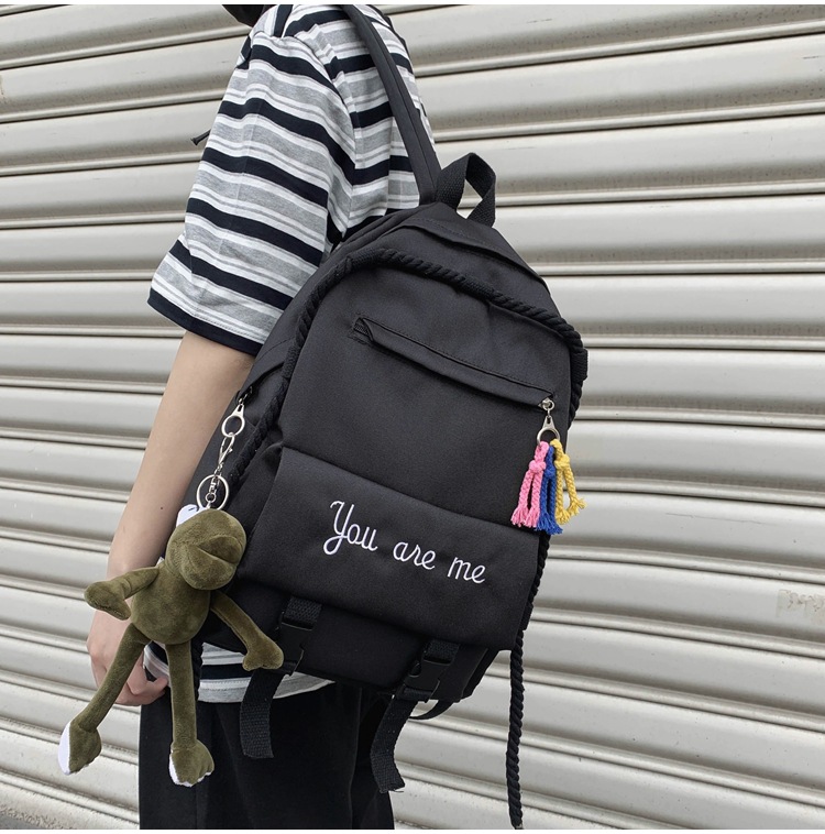 BALO TÚI CHẤT VẢI OXFORD DÀNH CHO COUPLE HỌC SINH SINH VIÊN NAM NỮ IN CHỮ YOU ARE ME MẪU MỚI XLBYR218