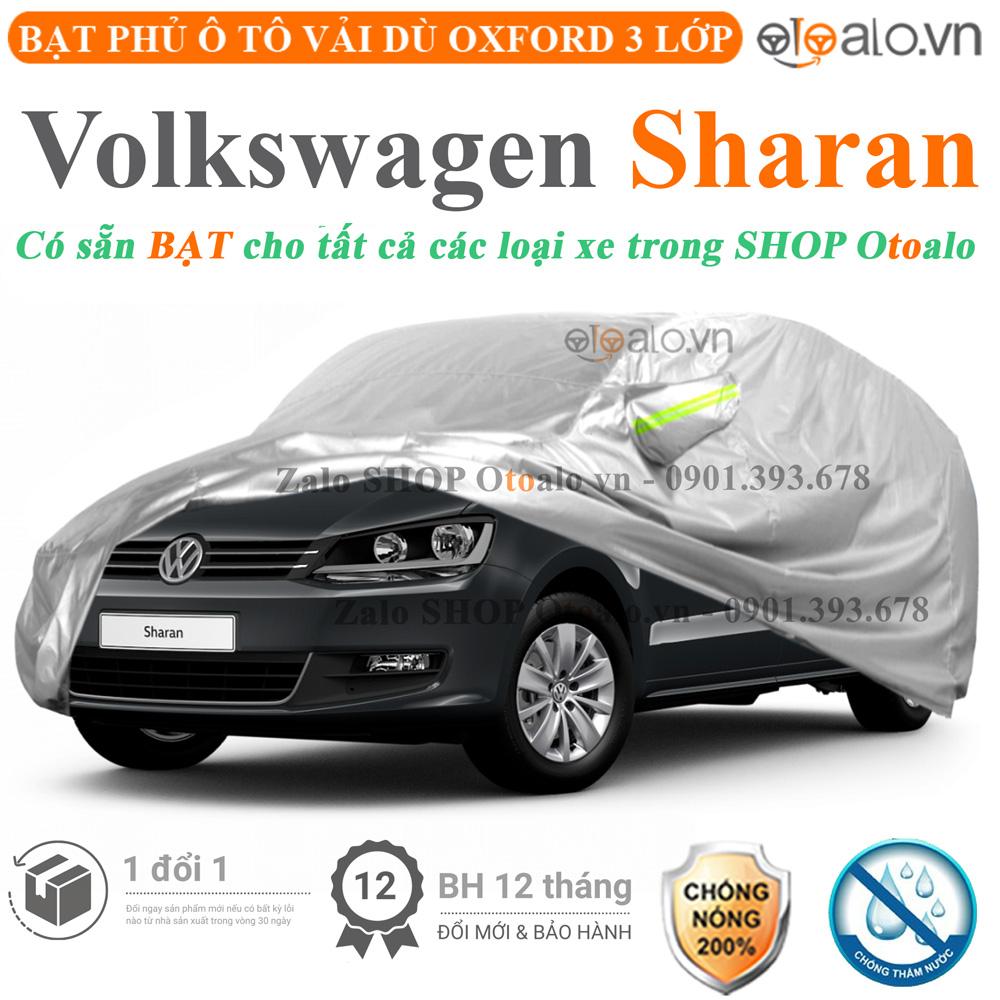 Bạt che phủ xe ô tô Volkswagen Sharan vải dù 3 lớp CAO CẤP BPXOT - OTOALO