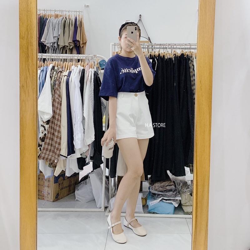 Quần short kaki 1 cúc