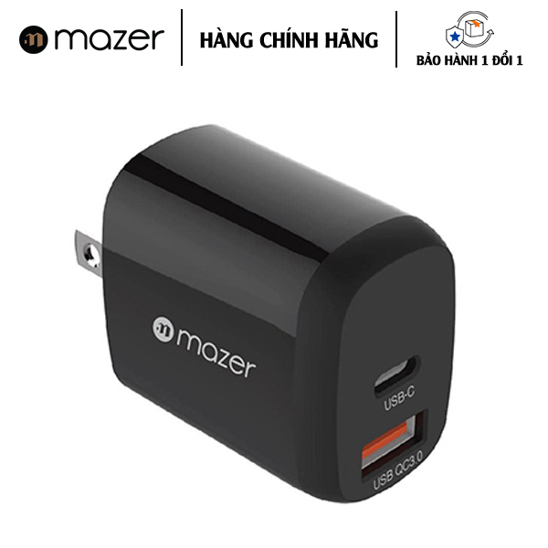 Củ Sạc Mazer SuperMINI 20W US Foldable Wall Charger - Hàng Chính Hãng