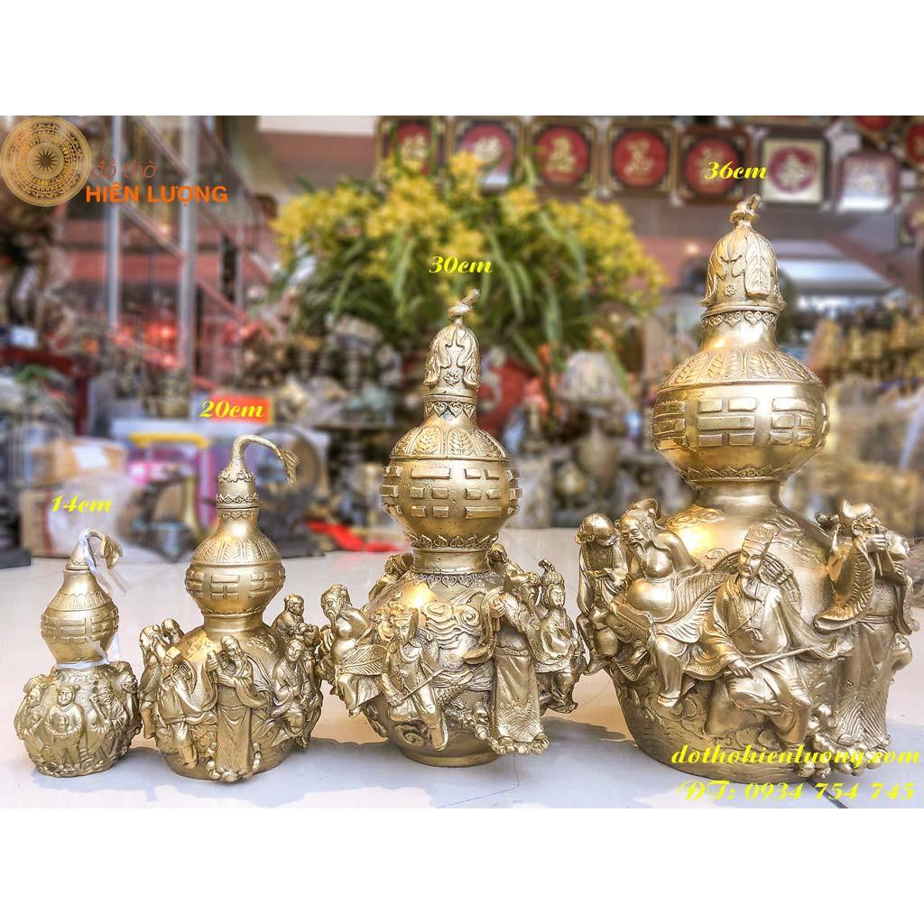 Hồ Lô Bát Tiên Bằng Đồng Vàng Đủ Các Cỡ - Vật Phẩm Phong Thủy Hóa Giải Bệnh Tật, Vận Xấu