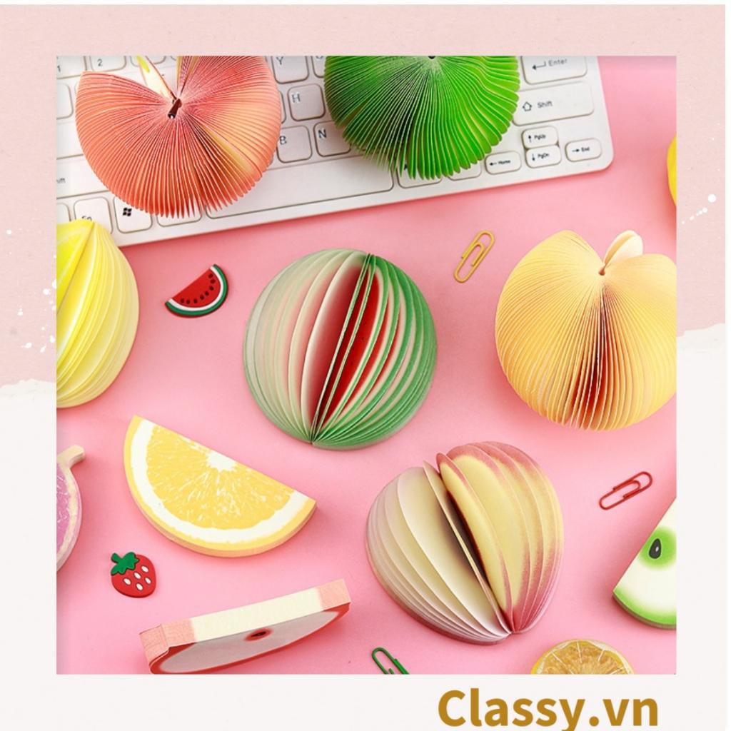 Giấy ghi chú Classy Post-It hình trái cây táo, lê, đào sáng tạo, dễ thương PK476