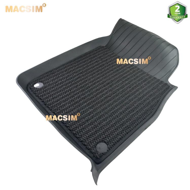 Thảm lót sàn ô tô 2 lớp cao cấp dành cho xe Audi Q7 2016+ nhãn hiệu Macsim 3w chất liệu TPE