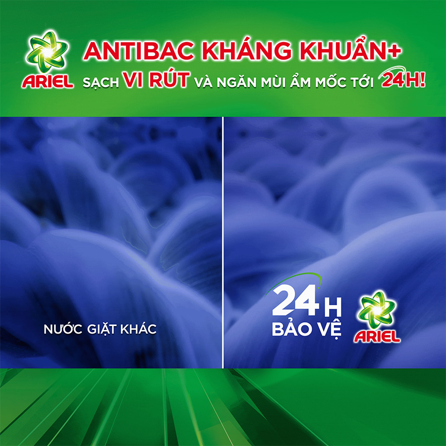 Nước giặt Ariel chuyên gia cửa trên Sạch sâu hương nắng mai