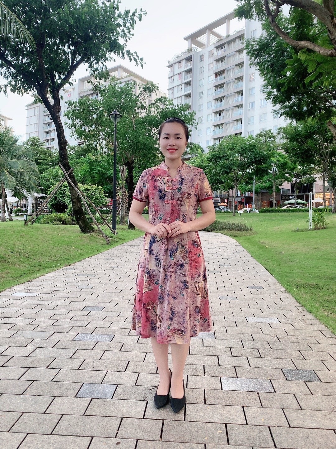 Đầm trung niên sang chảnh mẫu mới