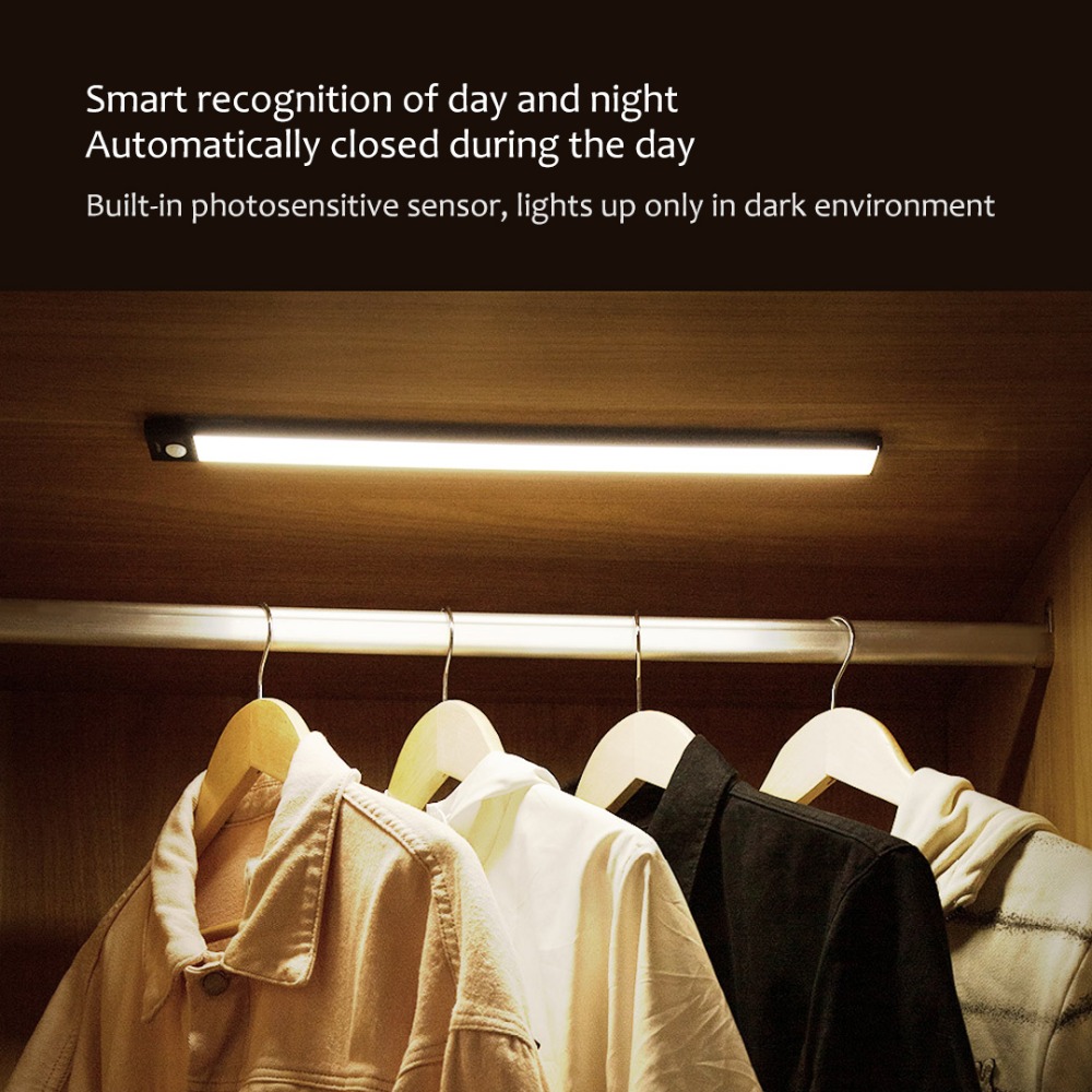 Hình ảnh [2021 QUỐC TẾ] Đèn led thanh cảm biến tích điện Xiaomi Yeelight - Ánh sáng vàng 2700k, 20-40-60cm, pin sạc type C, điều chỉnh độ sáng