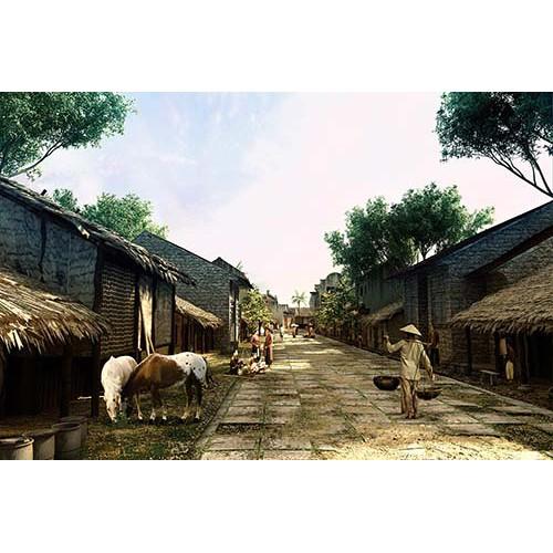 Tranh phong cảnh Hà Nội xưa - HNX025
