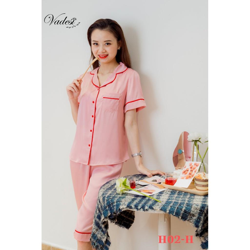 Bộ Pijama Lụa, Bộ Lửng Nữ - Vadesi , Thời Trang Nữ, Bộ Mặc Nhà Nữ Mùa Hè, Đồ Bộ, Đồ Ngủ Đẹp