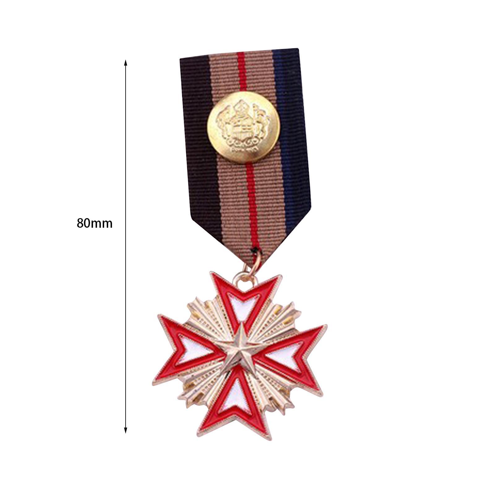 Striped Fabric Badge Medal Fashion Brooch Pin for Shirt Women Men 2x