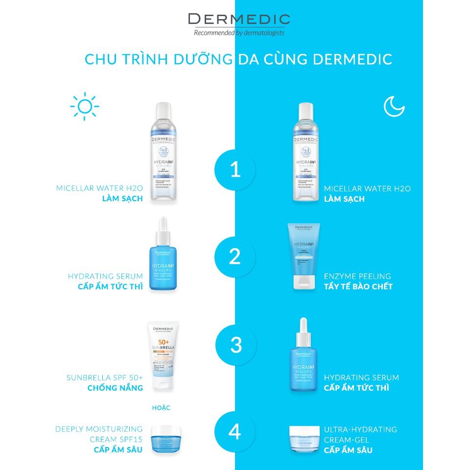 Kem dưỡng ẩm ban đêm dành cho da khô mất nước Dermedic Hydrain3 Hialuro Cream Gel Ultra Hydrating 50g