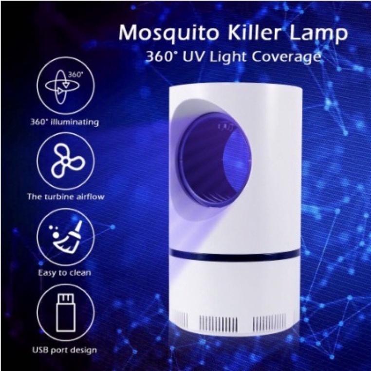 Đèn Bắt Muỗi,Kiêm Đèn Ngủ Hình Trụ, Cắm Cổng USB Thông Minh Thế Hệ Mới nhất.hiệu quả cao
