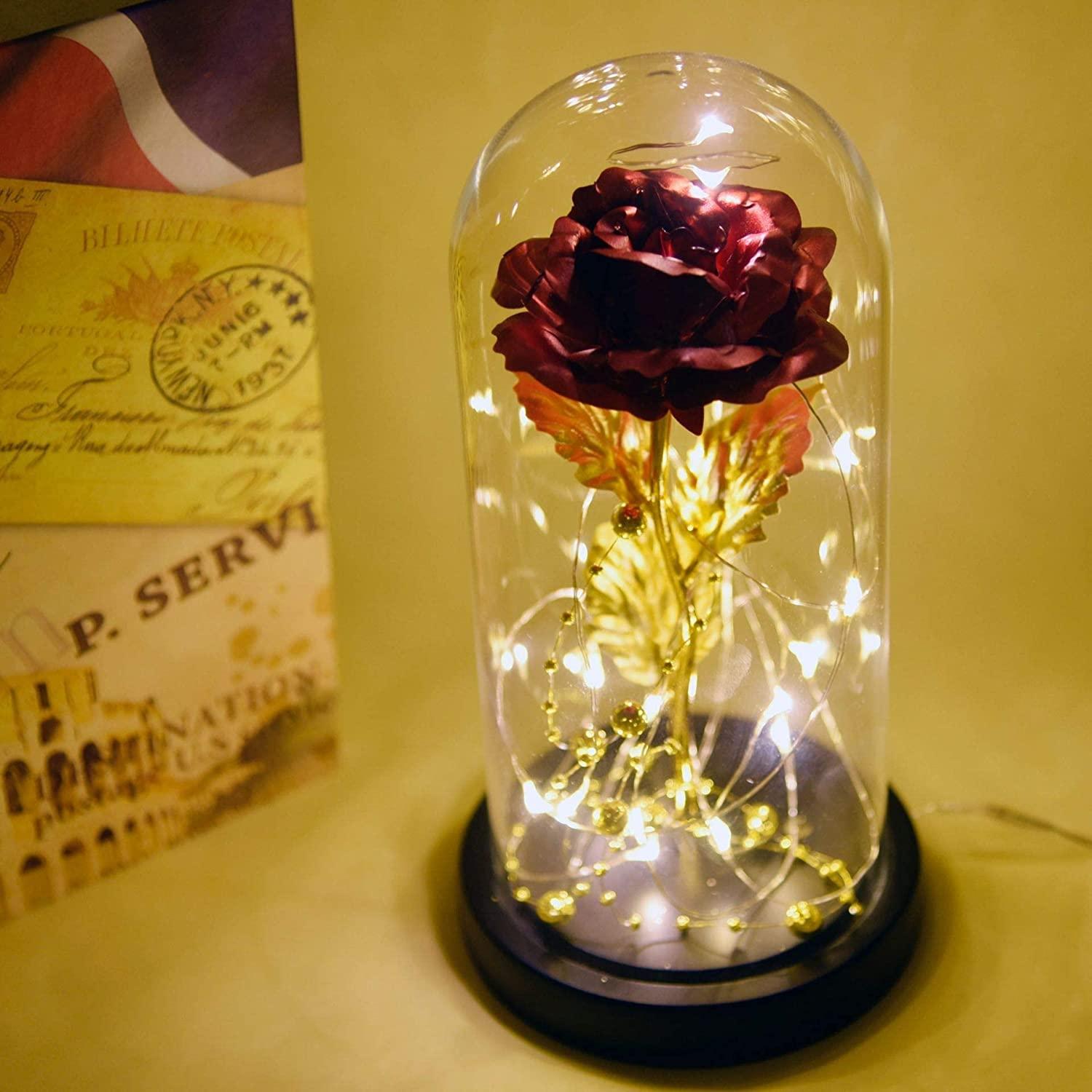 Beauty and the Beast Rose, Quà tặng cho cô ấy, Quà tặng sinh nhật cho vợ, Mê hoặc