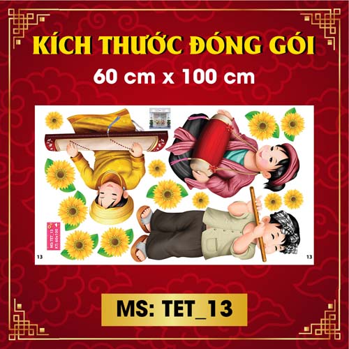 DECAL TRANG TRÍ TẾT 2021 COMBO SỐ 19