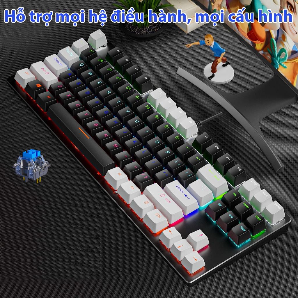 Bàn phím cơ Coputa Bàn phím cơ TKL gaming chơi game Full LED RGB K550