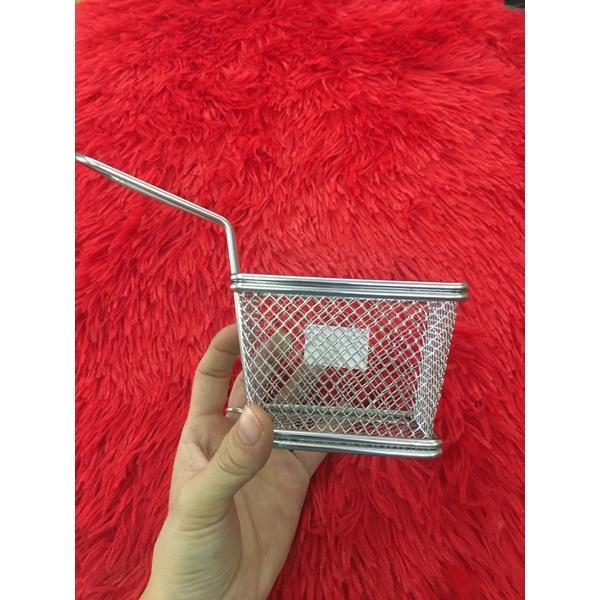 Rổ inox vuông lỗ lớn