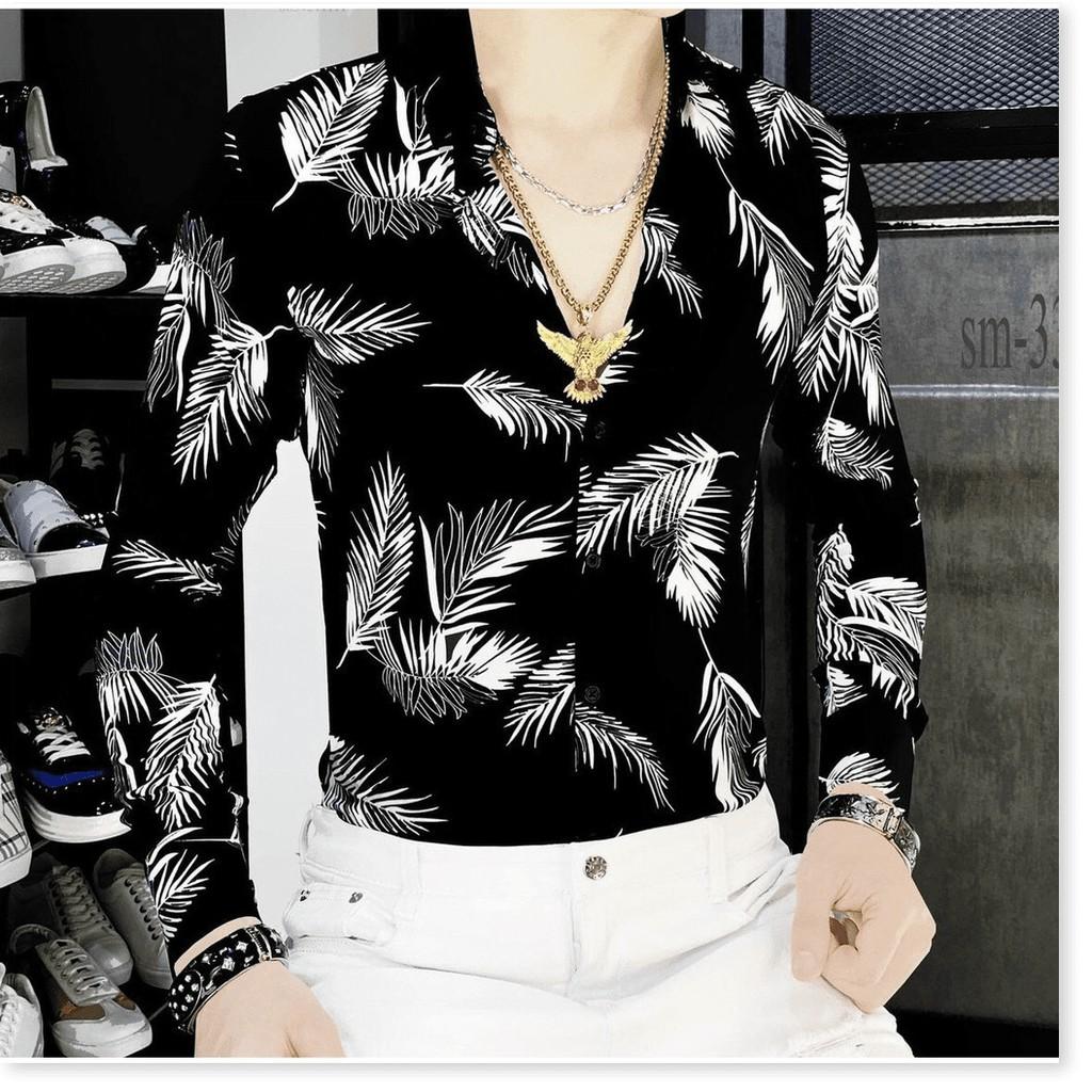 ÁO SƠ MI NAM HỌA TIẾT LÔNG CHIM CỰC ĐẸP , NGẦU , TÔN DÁNG LANA FASHION