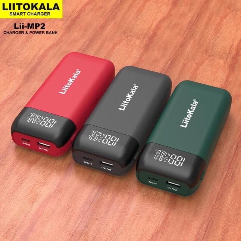 Hộp Sạc Pin 18650 21700 Li-ion LiitoKala MP2 Kiêm Hộp Sạc Dự Phòng QC3.0 PD3.0 Tháo Lắp Dễ Dàng