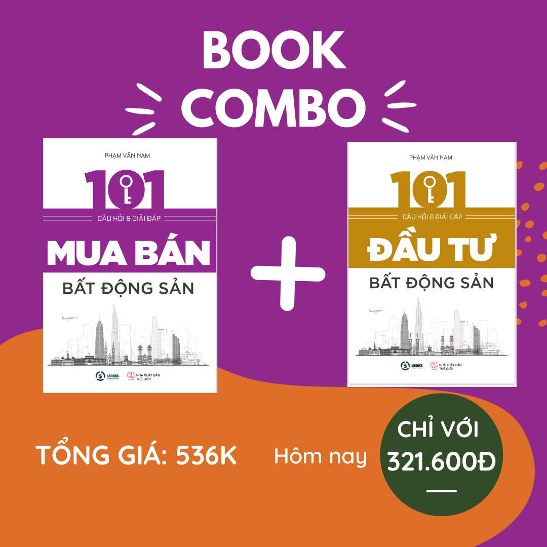 COMBO sách bất động sản: 101 câu hỏi và giải đáp mua bán bất động sản + 101 câu hỏi và giải đáp đầu tư bất động sản