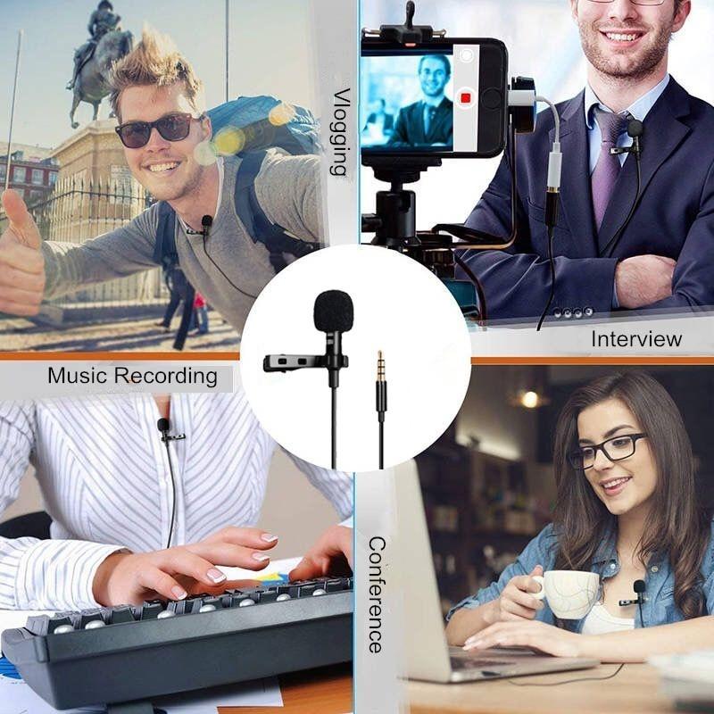 Micro mini có dây 1.5m kẹp ve áo cho điện thoại laptop PC