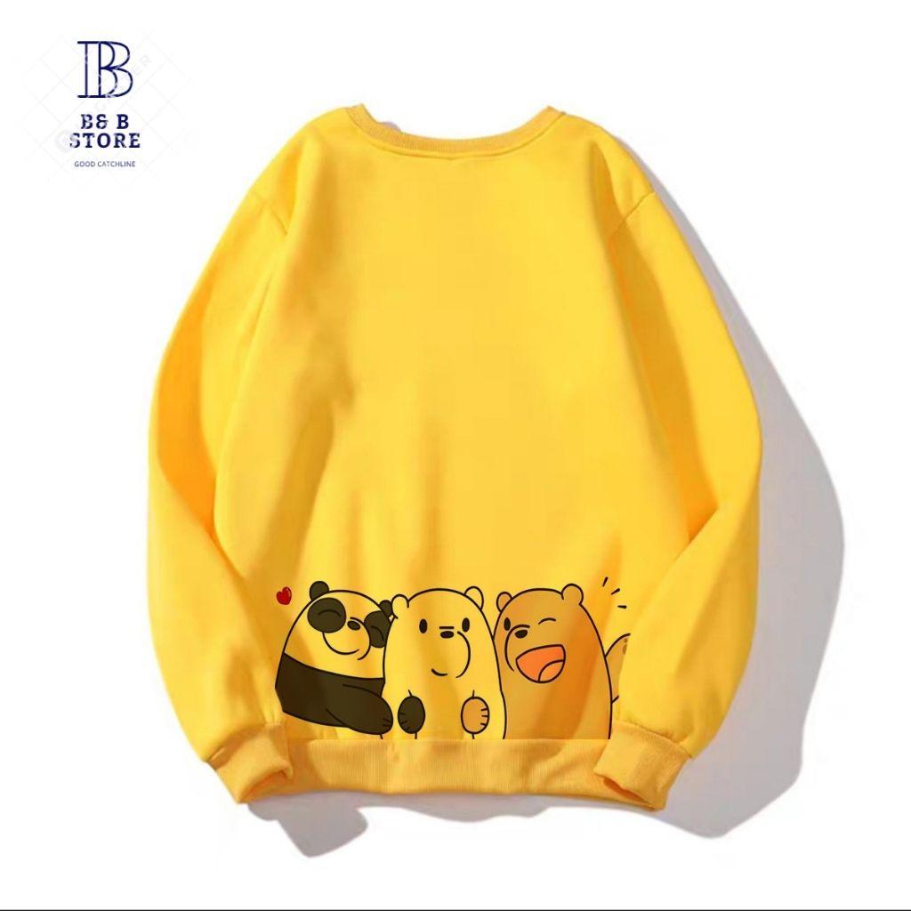 ÁO SWEATER IN BA CON GẤU ÔM NHAU CỰC ĐẸP