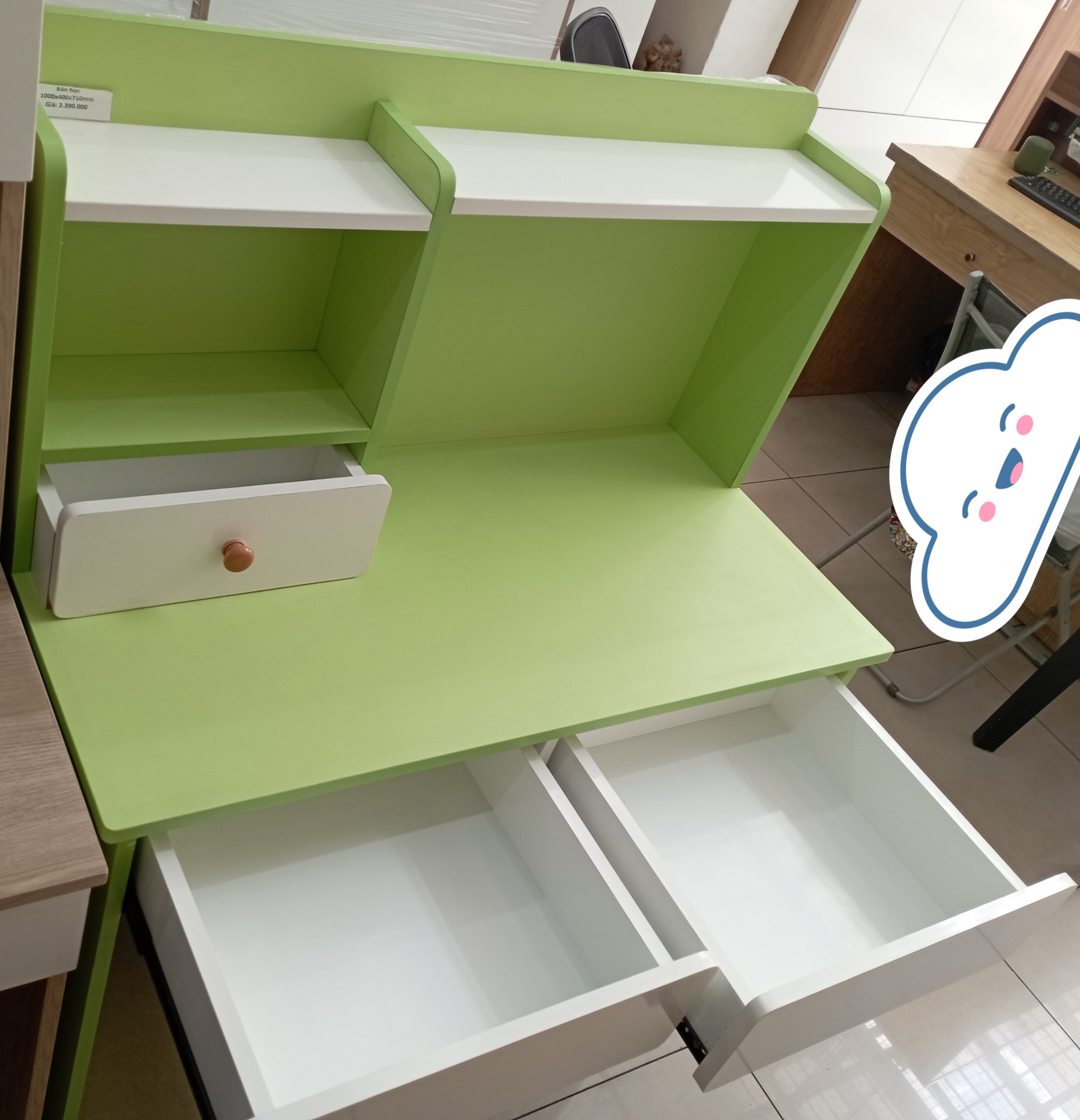 Bàn học trẻ em tại nhà bằng gỗ MDF cao cấp thiết kế đẹp