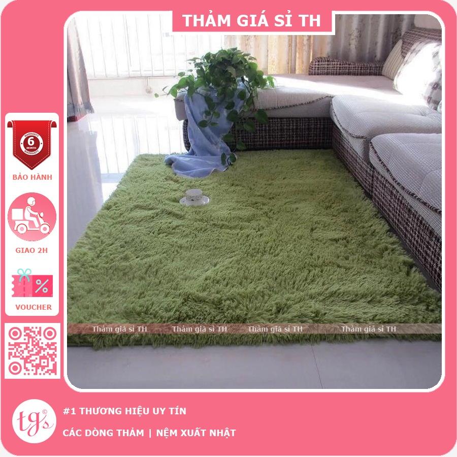 Thảm Lông Xù Màu Xanh Cỏ | 160x200cm | Thảm Trang Trí Phòng Khách - Phòng Ngủ - Thảm Trải Sofa - Thảm Dành Cho Bé