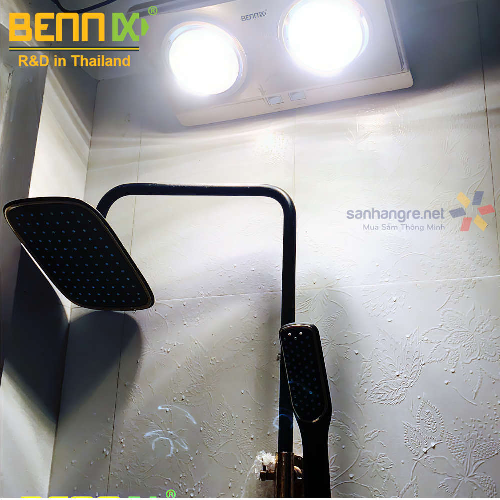 Đèn sưởi nhà tắm Bennix 2 bóng BN-2G - Hàng chính hãng