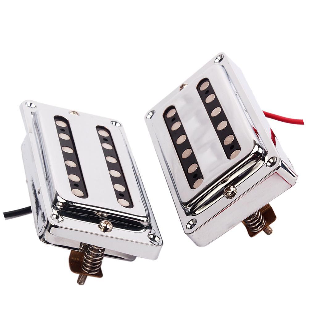 Chrome Double Dual Coil Neck & Bridge Pickup for LP Electric Guitar Parts