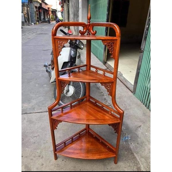 Kệ góc kê đồ trang trí gỗ hương