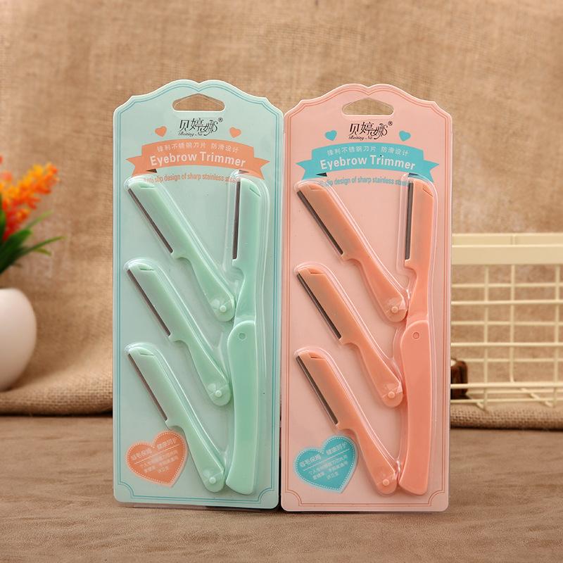 Set dao cạo chân mày kèm 3 lưỡi dao thay thế Beiting Na B2010 - Hity Beauty