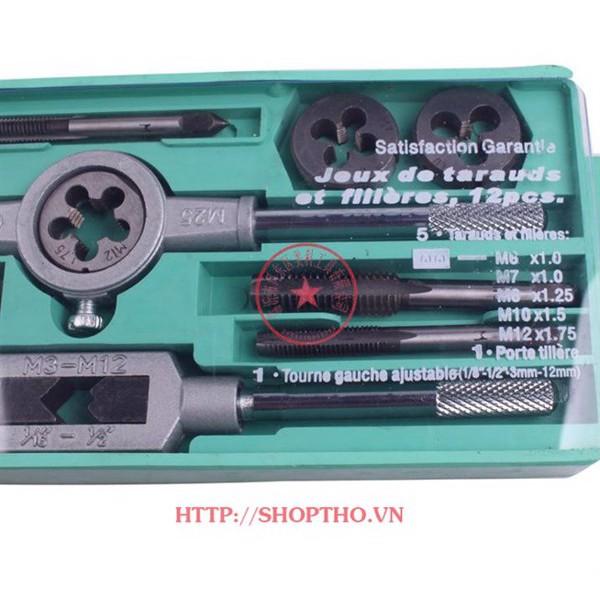 Bộ taro ren 12 món thép hợp kim