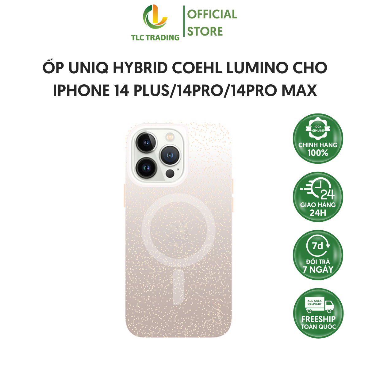 Ốp UNIQ Hybrid Coehl Lumino dành cho iPhone 14/ 14 Plus/ 14 Pro/ 14 Pro Max - Hàng chính hãng