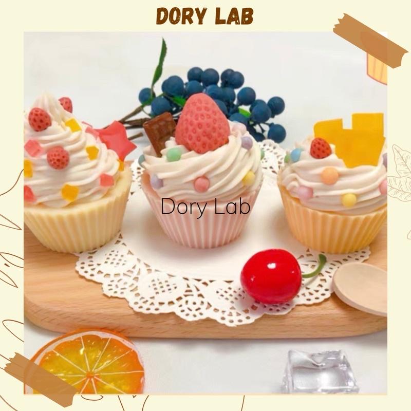 Nến Thơm Bánh Cupcake Mix Topping Nhiều Màu Sắc - Dory Lab