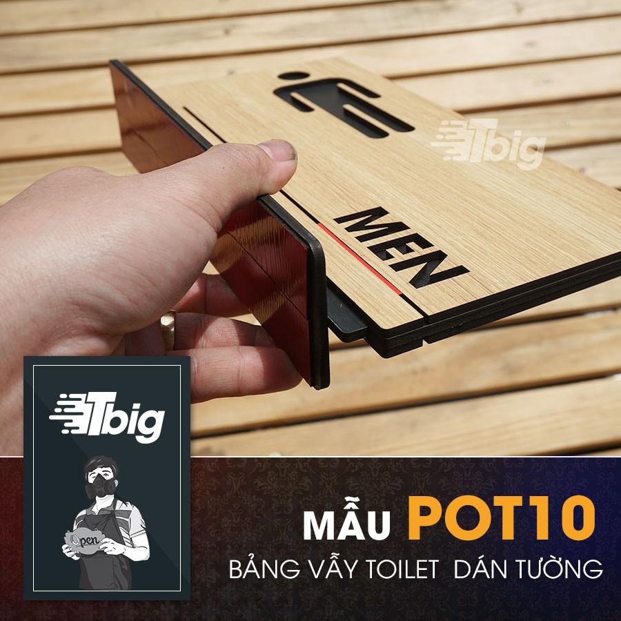 Bảng vẫy toilet gắn tường decor sang trọng POT10