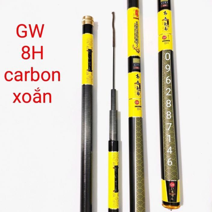 SALE KỊCH SÀN cần câu tay GW 8h carbon xoắn siêu khỏe