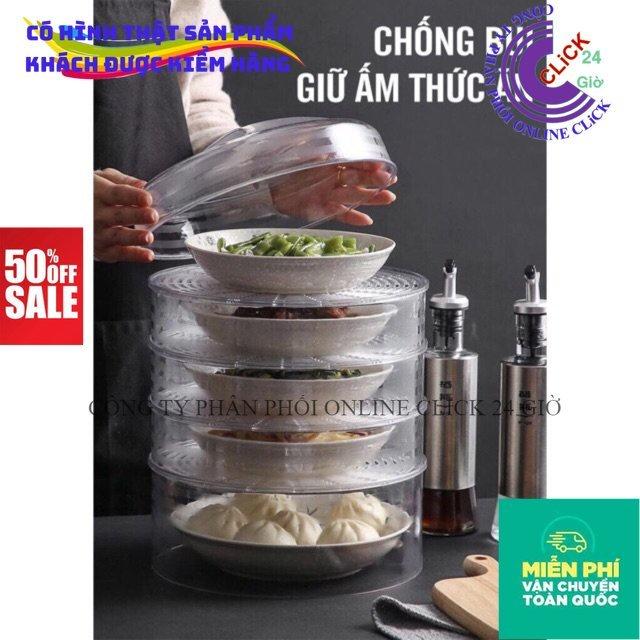 Lồng Bàn Việt Nhật, Hộp Đựng Thức Ăn 5 Tầng Có Thể Tháo Ra, Khay Đậy Thực Phẩm Giữ Nhiệt Trong Suốt - Hàng Cao Cấp