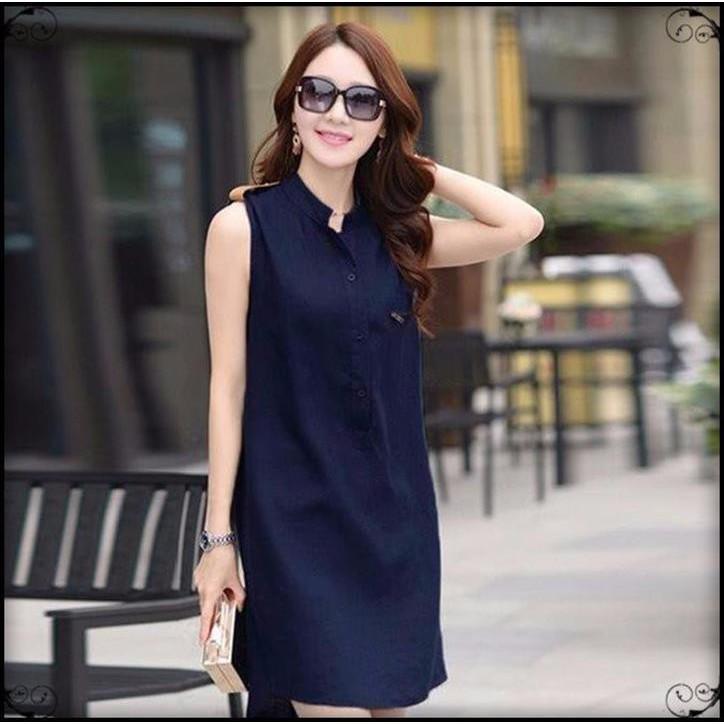 HÀNG ĐỦ SIZE: Đầm cát tuyết dáng suông lượn đuôi tôm - DS14