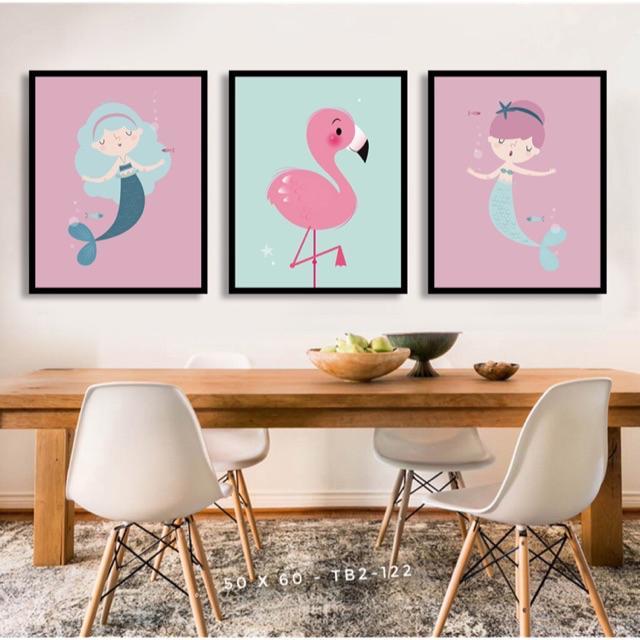 3 tranh treo tường trang trí phòng cho bé