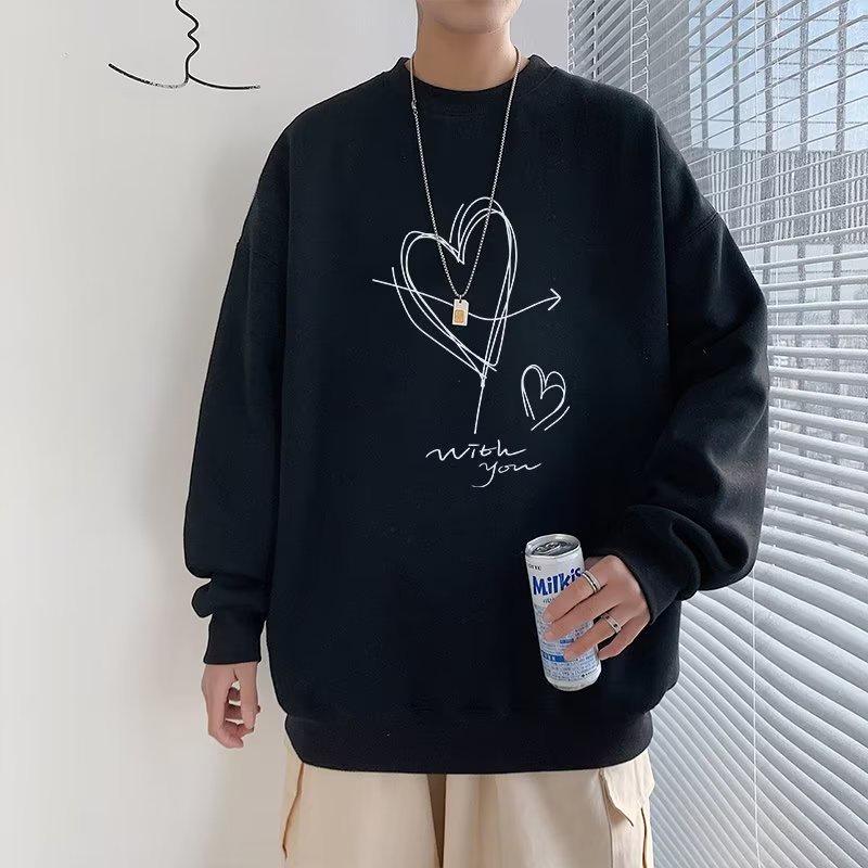 Áo Nỉ Dài Tay Cổ Tròn Form Rộng Họa Tiết Graffiti Size M-3XL Cho Nam