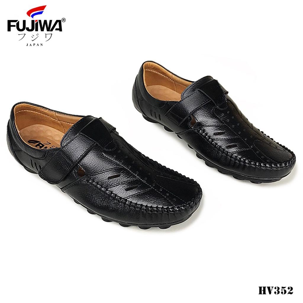 Giày Lười Giày Da Bò Nguyên Miếng Da Bò Fujiwa - HV352. Da bò cao cấp, đế cao su tạo độ bám tốt, bền bỉ theo thời gian