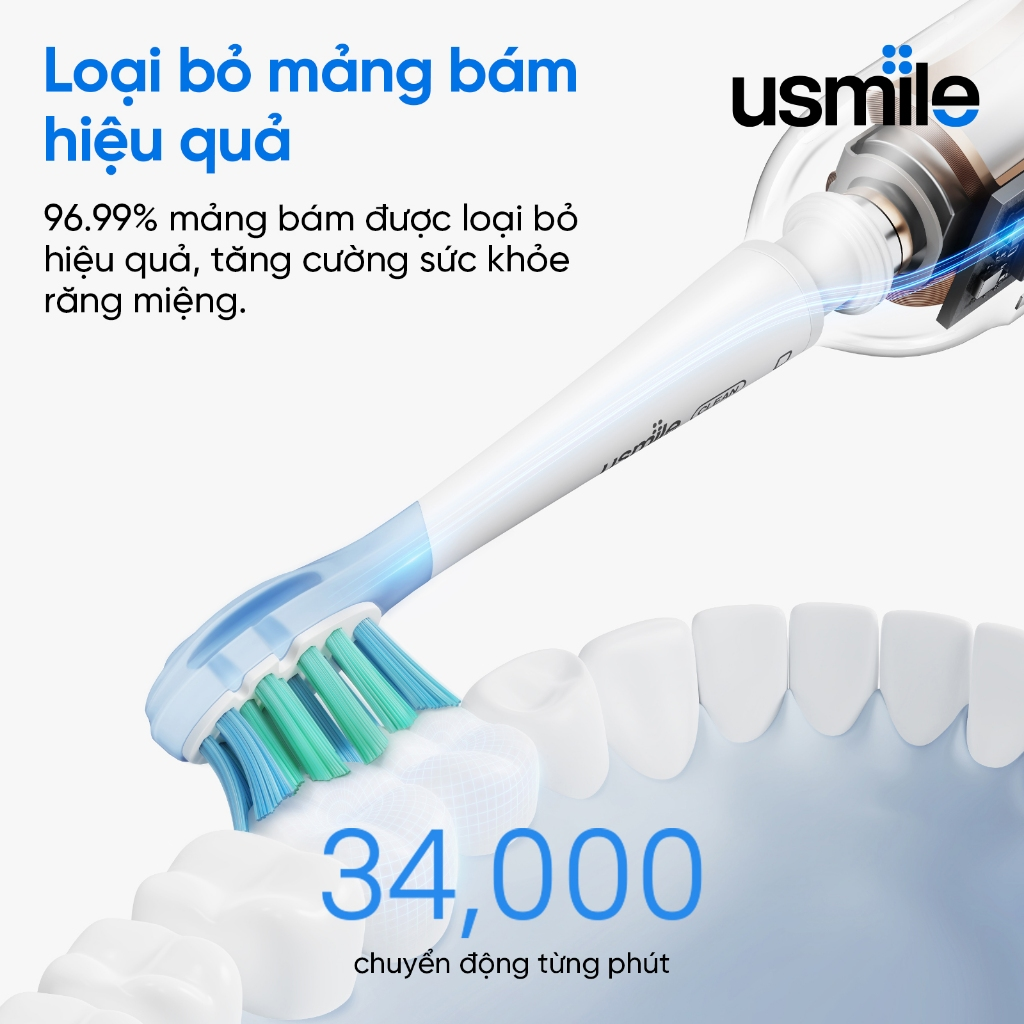 Bàn Chải Điện Sóng Siêu Âm Usmile P10 Pro - Hàng Chính Hãng