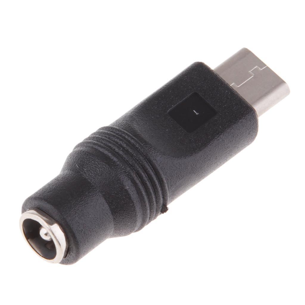 DC Power Adapter Type-C USB Male to 5.5x2.1mm Female Plug for Laptop