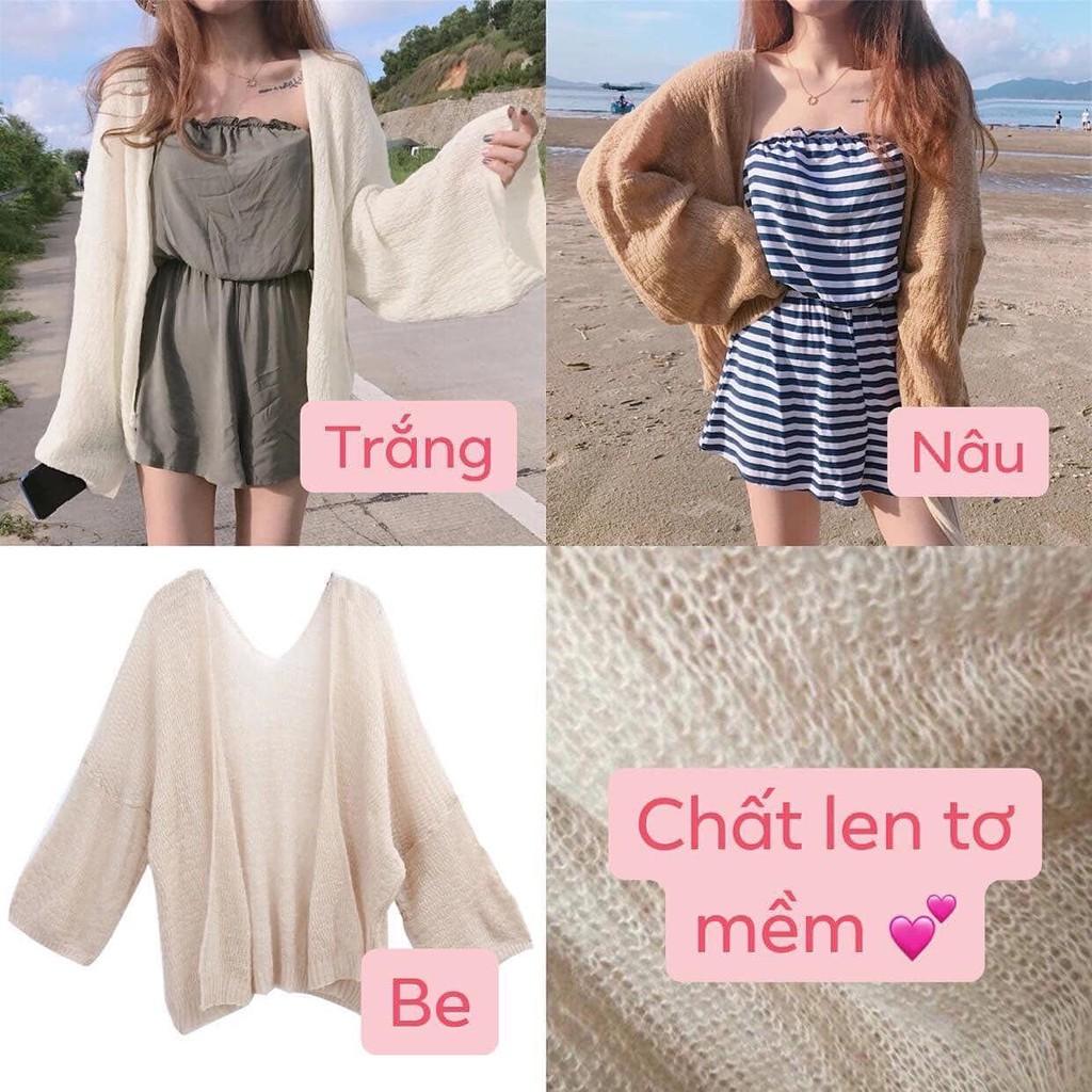 Áo khoác cardigan lưới mỏng đi biển cực xinh