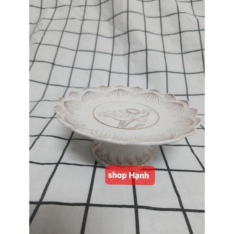 Combo Ông Địa Thần Tài bạch ngọc viền sen vàng size nhỏ xíu