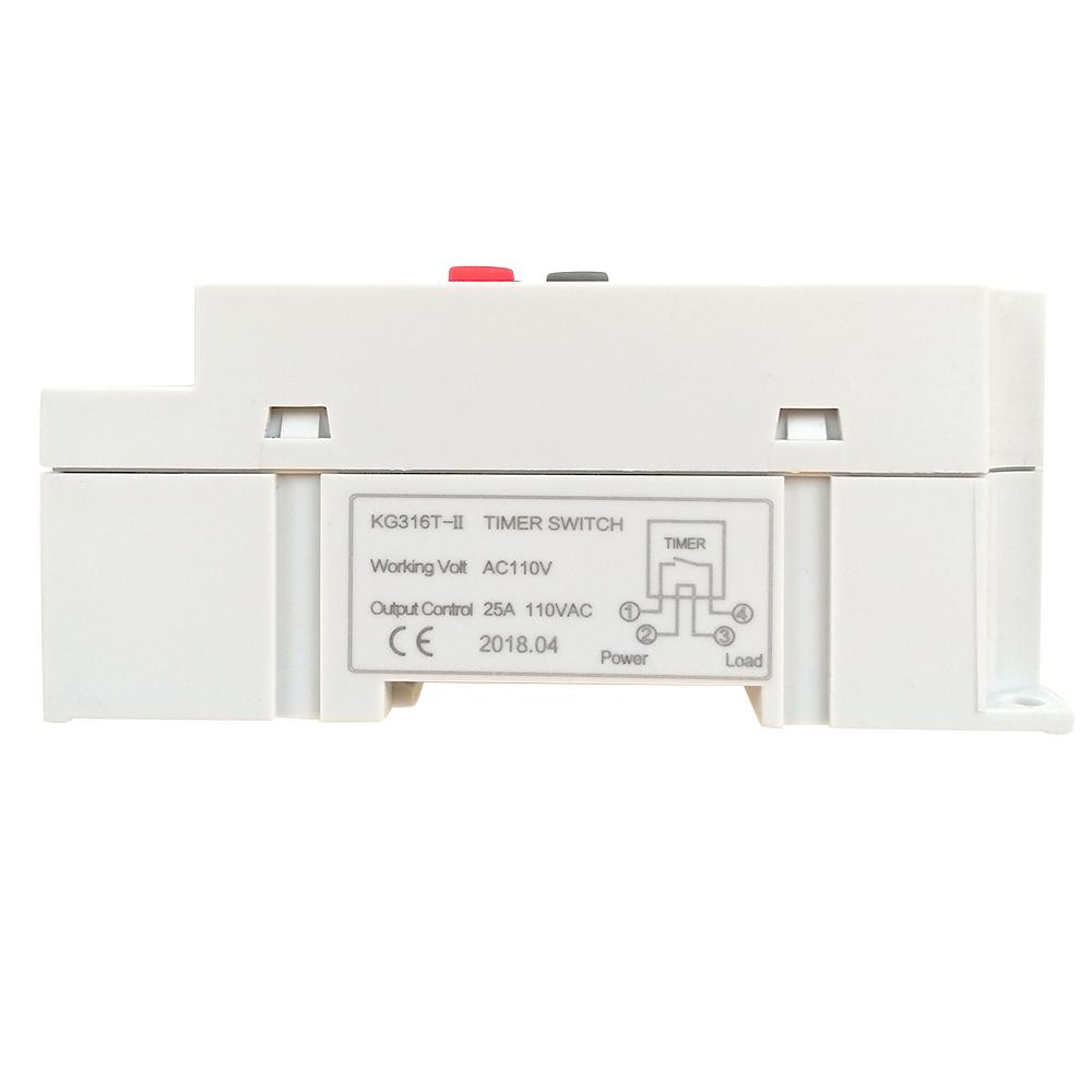 AC 220V 25A Digital Programmable Timer Din Rail Electronic Timer Time Switch Controller with LCD Display Clock